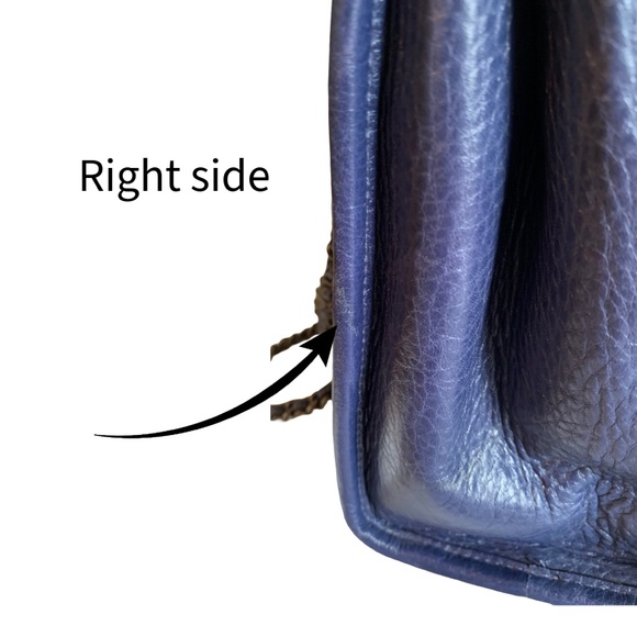 COACH Cadet Blue Leather Melody Shoulder Bag 29 With Quilting & Chain Link Strap - Picture 12 of 14